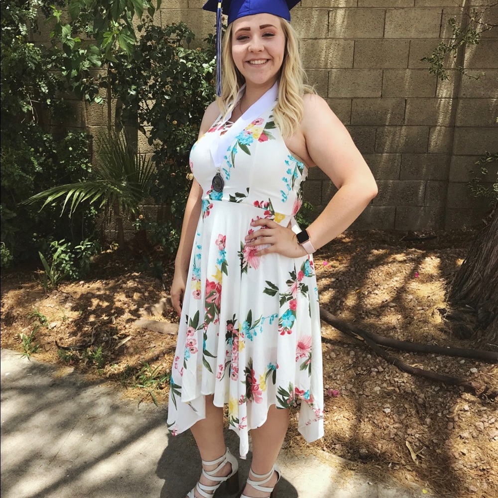 White Floral Dress